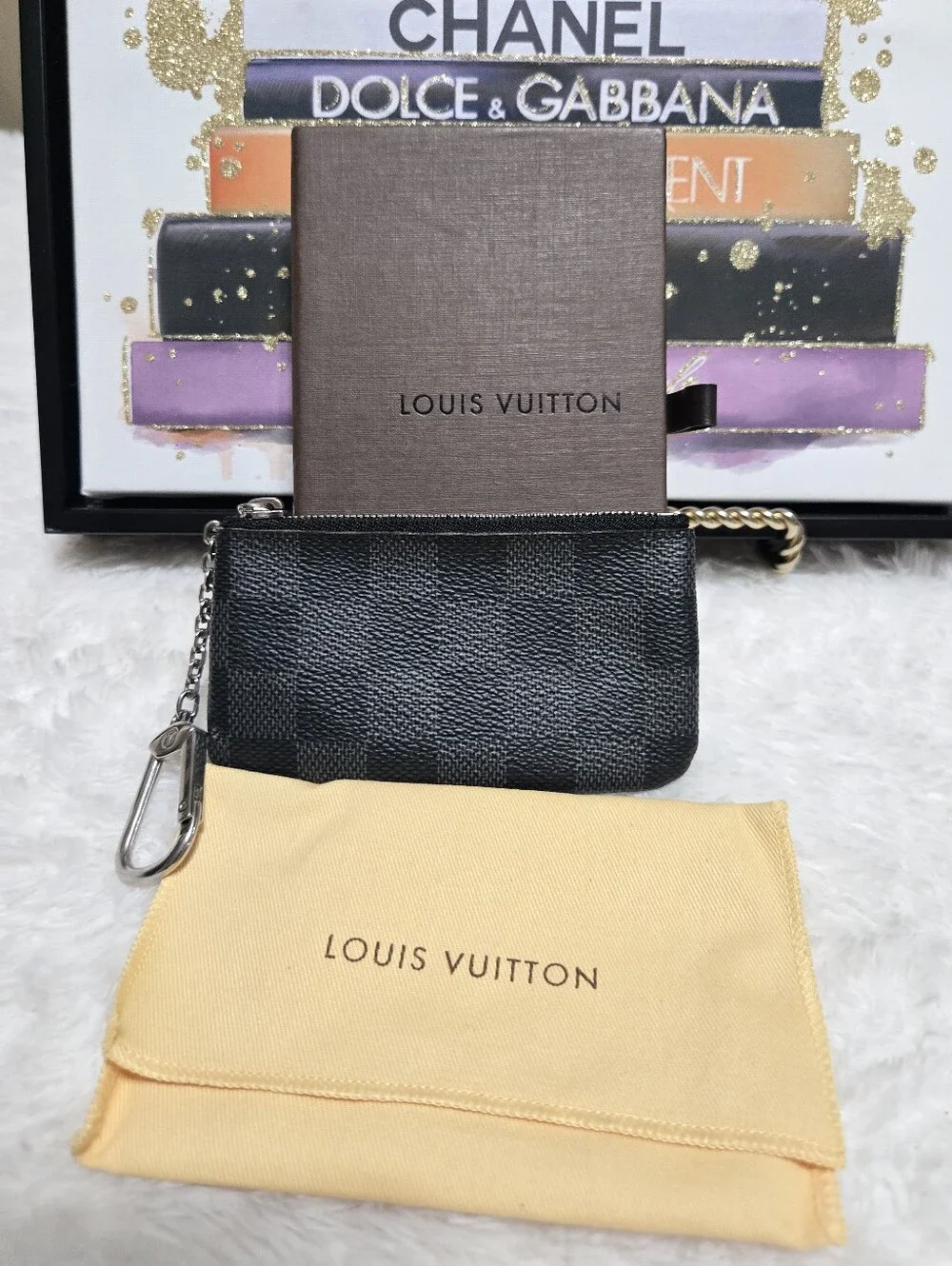 Louis Vuitton Damier Graphite Key Cles Excellent Condition